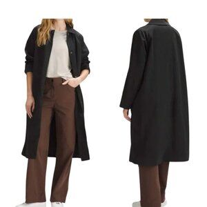 NWT Lululemon Black Lightweight A-Line Coat Size 6 Collared New